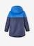 Technical Parka with Hood for Boys BLUE BRIGHT SOLID WITH DESIGN+BROWN MEDIUM SOLID WITH DESIGN 