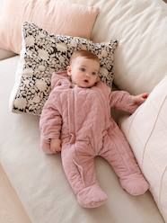 Baby-Outerwear-Snowsuits-Velour Pramsuit, Double Fastening, for Babies