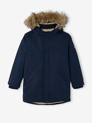 Boys-Coats & Jackets-Hooded Parka with Sherpa Lining & Recycled Polyester Padding, for Boys