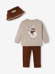 Baby-Outfits-3-Piece Ensemble: Sweatshirt + Trousers + Bucket Hat for Babies