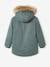 Hooded Parka with Sherpa Lining & Recycled Polyester Padding, for Boys BLUE DARK SOLID WITH DESIGN+BROWN DARK SOLID WITH DESIGN+GREEN MEDIUM SOLID WITH DESIG 