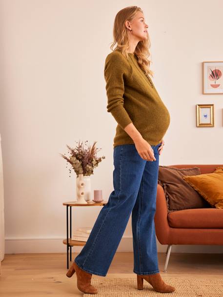 Women's Maternity Solid Skinny Flared Pants, Pregnant Women's