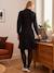 Dual Fabric Sweater Dress, Maternity & Nursing Special BLACK DARK SOLID 