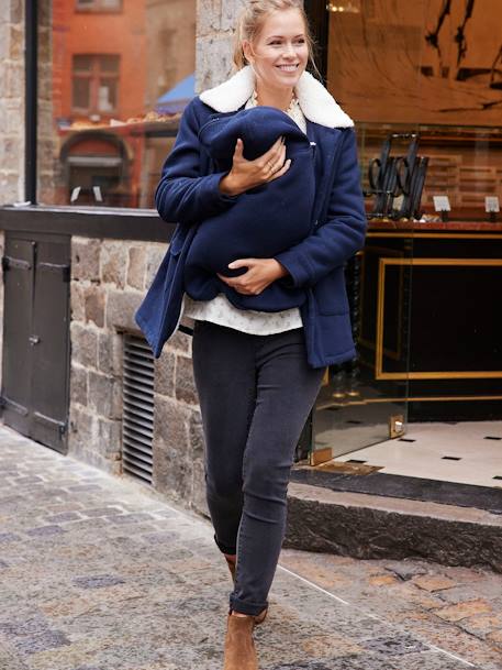 Adaptable Short Coat, Maternity & Post-Maternity Special BLUE DARK SOLID 