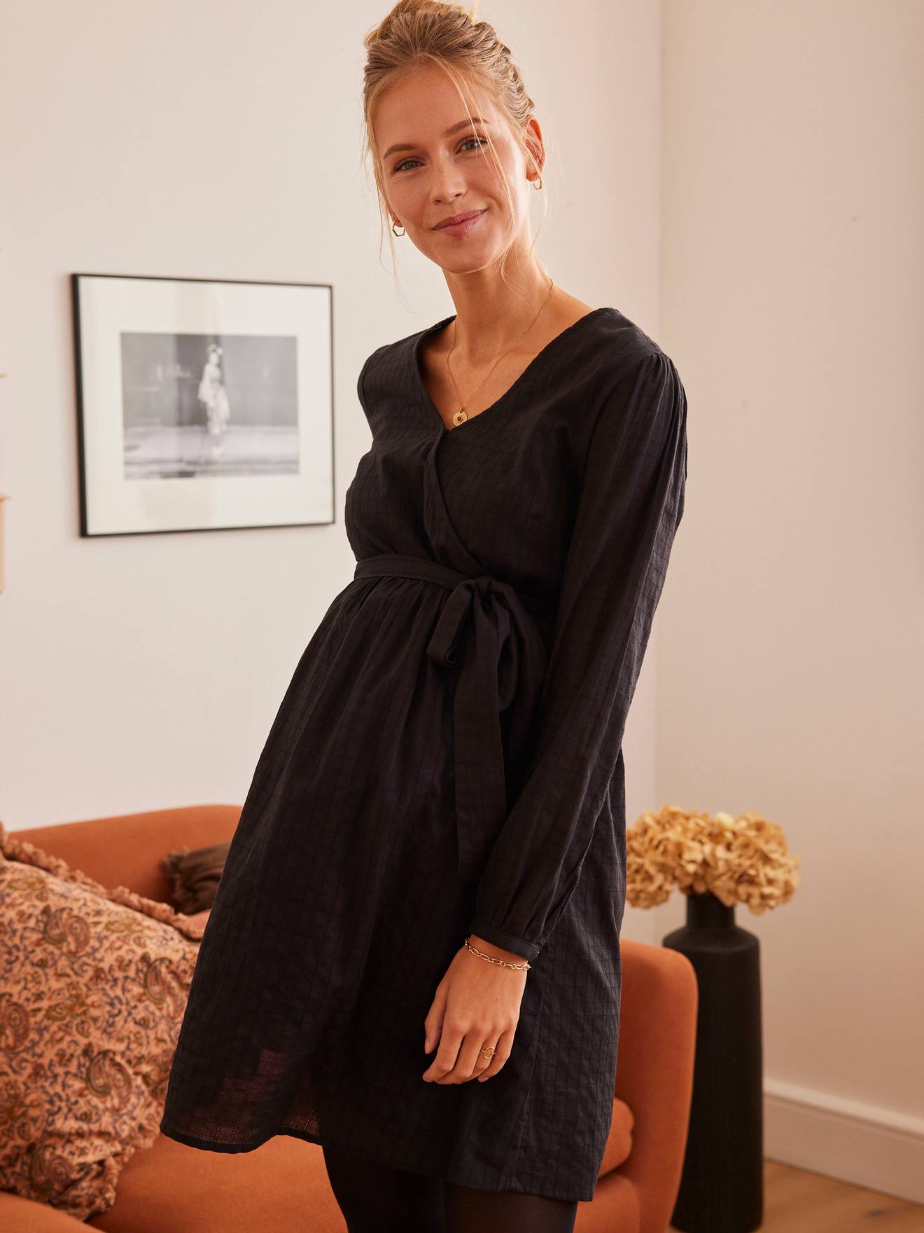 Nursing clearance wrap dress