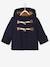 Hooded Duffle Coat for Babies Dark Blue+Grey Stripes 