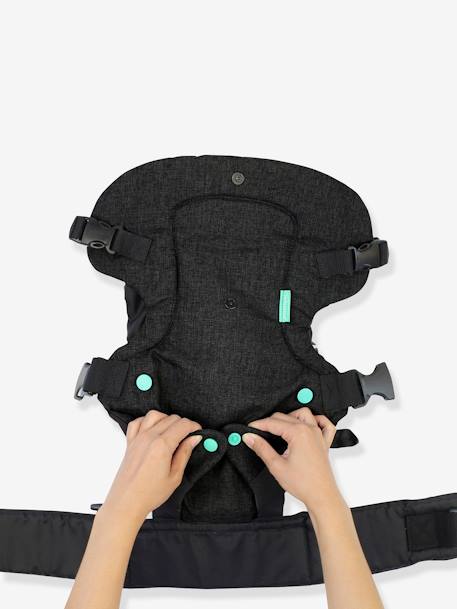 4-in-1 Flip Baby Carrier with Washable Bib by INFANTINO black 