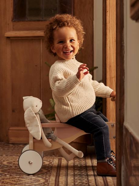 Balance Bike + Seat for Dolls in FSC® Wood green+Multi 