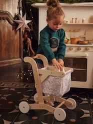 Toys-Role Play Toys-Kitchen Toys-Shopping Trolley in Fabric & FSC® Wood