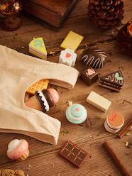 Toys-Role Play Toys-Kitchen Toys-Pouch with Cakes & Chocolates in FSC® Wood