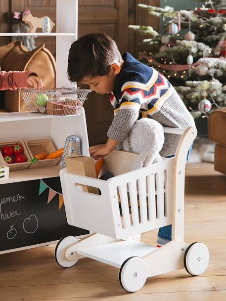 Wooden Shopping Trolley NO COLOR 