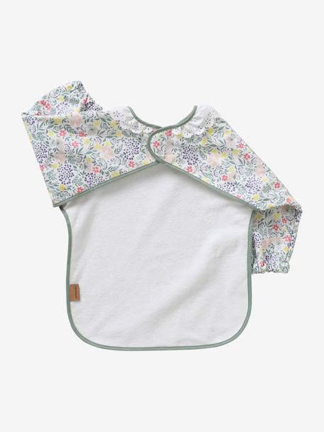 Bib with Long Sleeves & Collar printed pink+printed white 