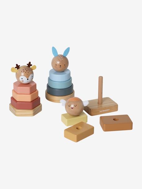 Trio of Stacking Towers, Forest Friends, in FSC® Wood wood 