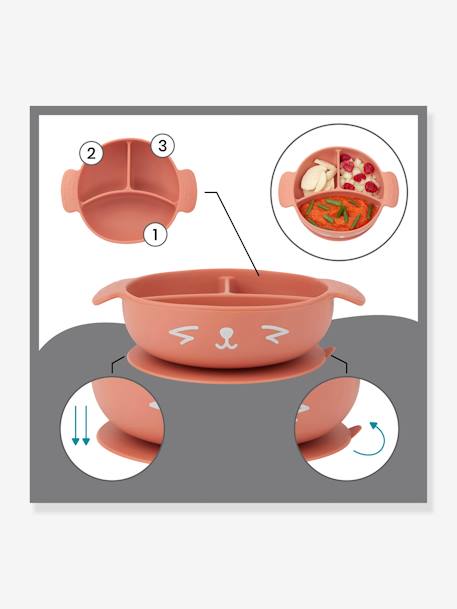 Learn'isy Mealtime Set, by BABYMOOV RED LIGHT SOLID 