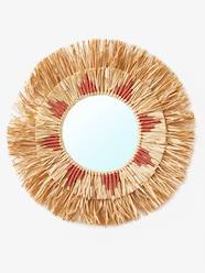 Round Raffia Mirror