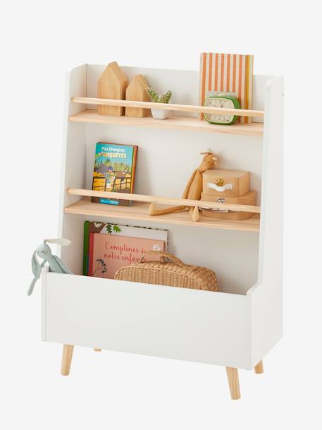 Bookcase with Reversible Background, Hanoi WHITE MEDIUM 2 COLOR/MULTICOL 