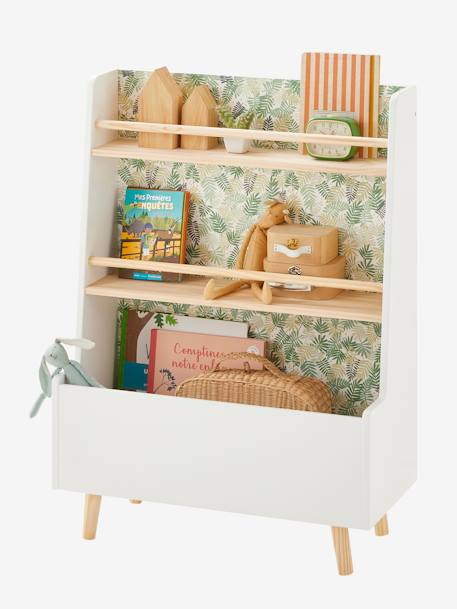 Bookcase with Reversible Background, Hanoi WHITE MEDIUM 2 COLOR/MULTICOL 