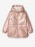 Metallised Raincoat with Hood, for Girls rose 