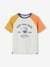 Colourblock Top with Shark Motif for Boys marl grey 