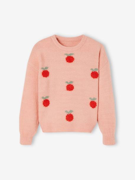 Soft Jacquard Knit Jumper for Girls rose 