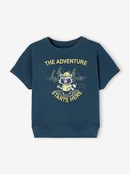 Boys-Tops-Fleece Top, Adventure Motif with Fluorescent Details, for Boys