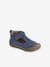 Soft Leather Pram Shoes for Babies, Designed for Crawling denim blue 