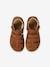 Leather Sandals with Touch Fastening Strap, for Baby Boys Blue+camel 