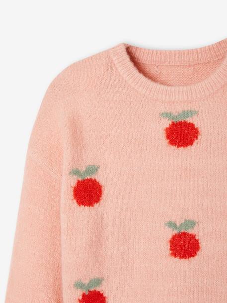 Soft Jacquard Knit Jumper for Girls rose 