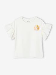 T-Shirt with Ruffled Sleeves in Broderie Anglaise for Girls