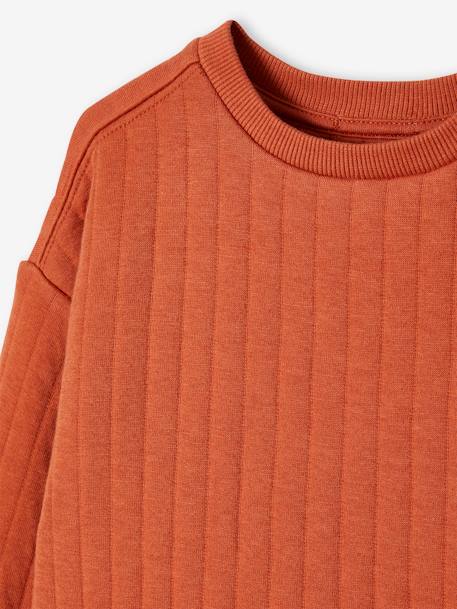 Padded Sweatshirt for Boys terracotta 