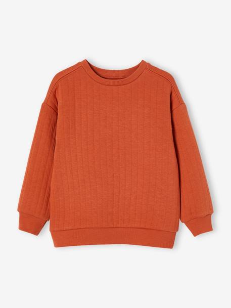 Padded Sweatshirt for Boys terracotta 