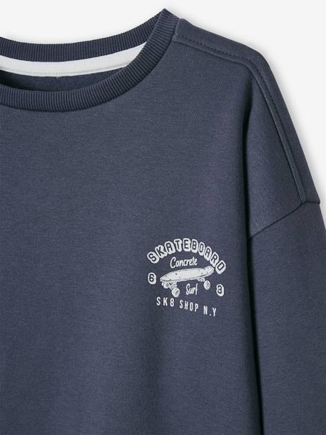 Sweatshirt with Chest Motif for Boys English green+ochre+slate blue 