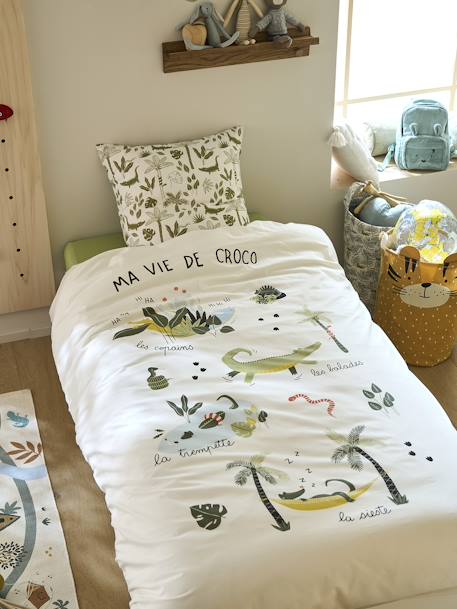 Duvet Cover + Pillowcase Set for Children, Trek multicoloured 