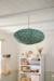 Paper Ball Hanging Lampshade GREEN LIGHT SOLID WITH DESIGN 