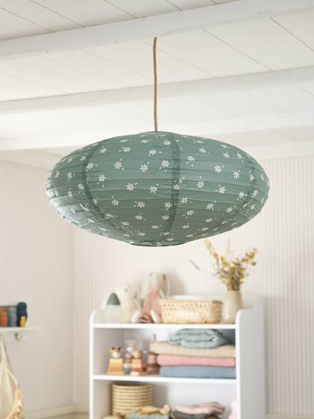 Paper Ball Hanging Lampshade GREEN LIGHT SOLID WITH DESIGN 