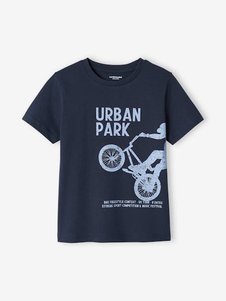 T-Shirt with Message for Boys night blue+royal blue+sage green+white+yellow 