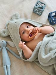 Baby-Bath Cape + Wash Mitt, in Organic Cotton