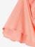 Occasion Wear Frilly Dress with Open Back for Girls coral+sky blue 