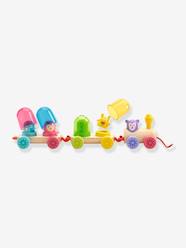 Toys-Baby & Pre-School Toys-Rainbow Train Pull-Toy by DJECO