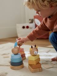 Toys-Baby & Pre-School Toys-Early Learning & Sensory Toys-Trio of Stacking Towers, Forest Friends, in FSC® Wood