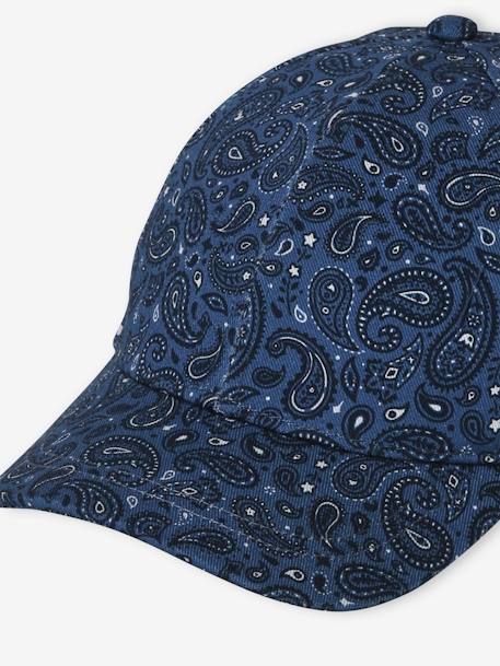 Cap with Paisley Print for Boys navy blue 