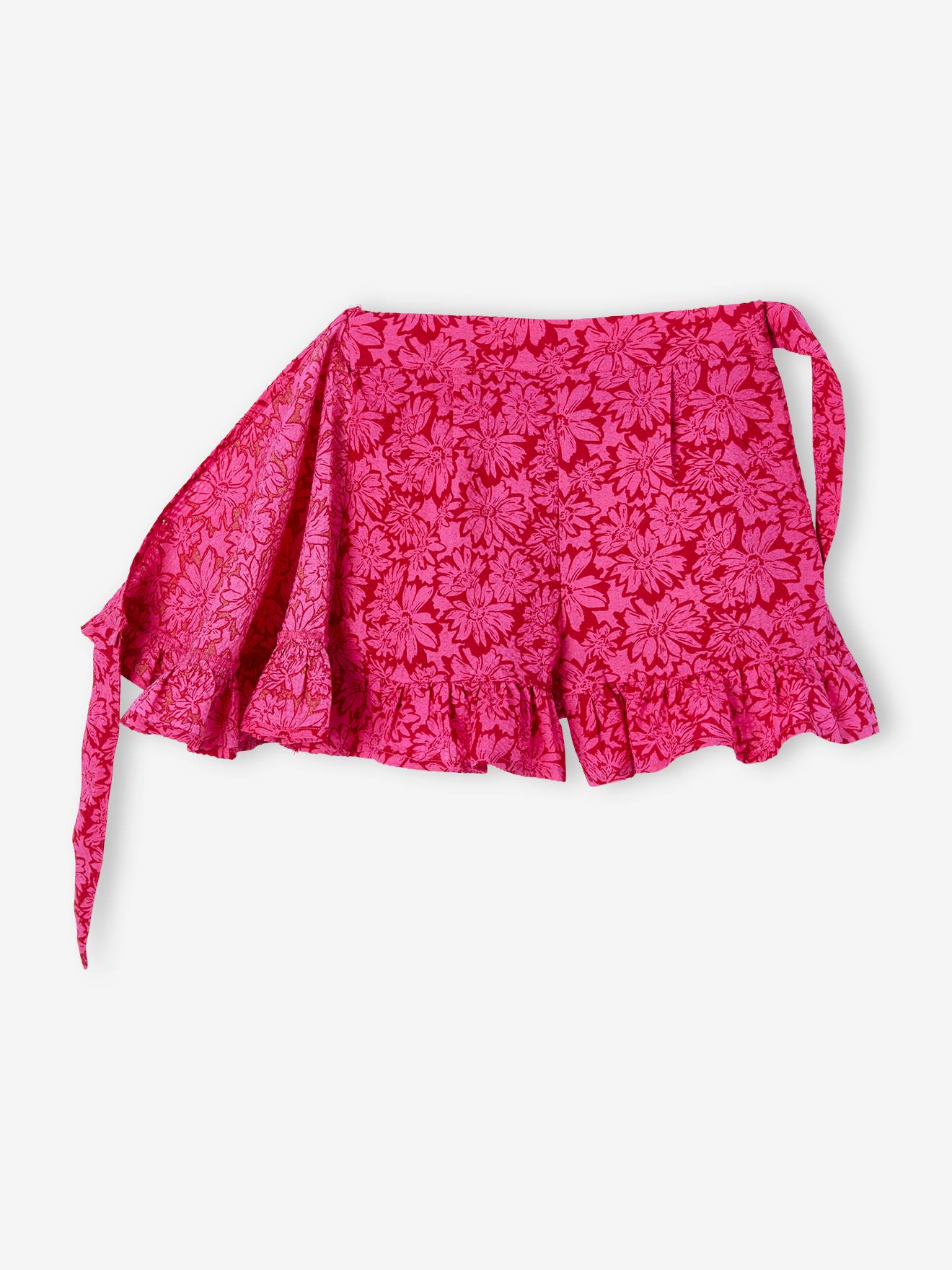 Skort for Girls raspberry pink Girls Vertbaudet