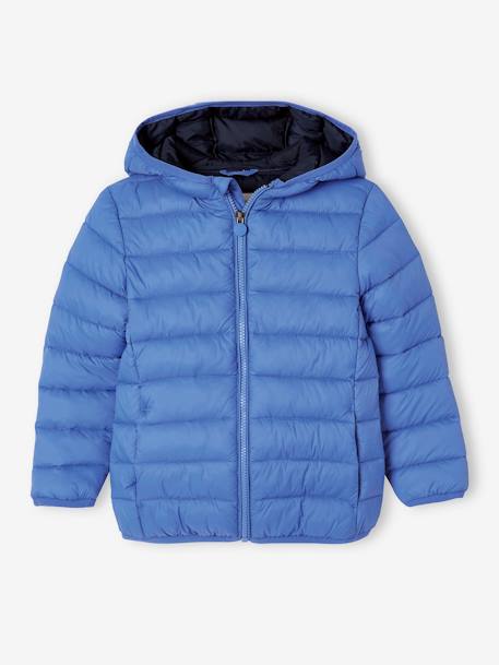 Lightweight Jacket with Recycled Polyester Padding & Hood for Boys BEIGE DARK SOLID WITH DESIGN+blue+denim blue+English green+green+navy blue+petrol blue 