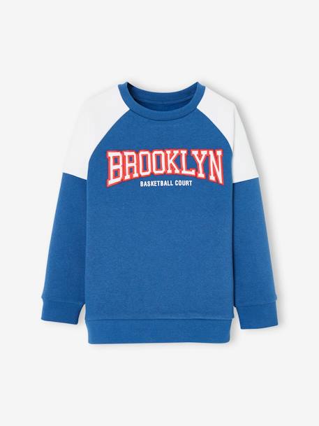 Team Brooklyn Colourblock Sports Sweatshirt for Boys royal blue 