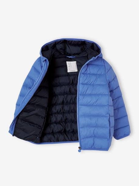 Lightweight Jacket with Recycled Polyester Padding & Hood for Boys BEIGE DARK SOLID WITH DESIGN+blue+denim blue+English green+green+navy blue+petrol blue 