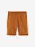 Boys' Fleece Bermuda Shorts BLUE MEDIUM SOLID WITH DESIGN+Dark Blue+pecan nut 