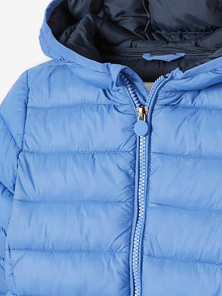 Lightweight Jacket with Recycled Polyester Padding & Hood for Boys BEIGE DARK SOLID WITH DESIGN+blue+denim blue+English green+green+navy blue+petrol blue 