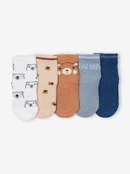 -Pack of 5 Pairs of "Bear Cub" Socks for Babies