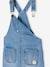 Denim Dungarees with Embroidered Flower Detail for Girls stone 