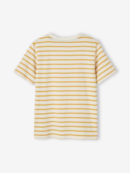 Short-Sleeved Sailor-Style T-Shirt for Boys azure+BLUE BRIGHT STRIPED+GREEN MEDIUM STRIPED+striped red+striped yellow 